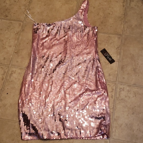 Profile Sequin Mini One Shoulder Dress - Picture 5 of 6